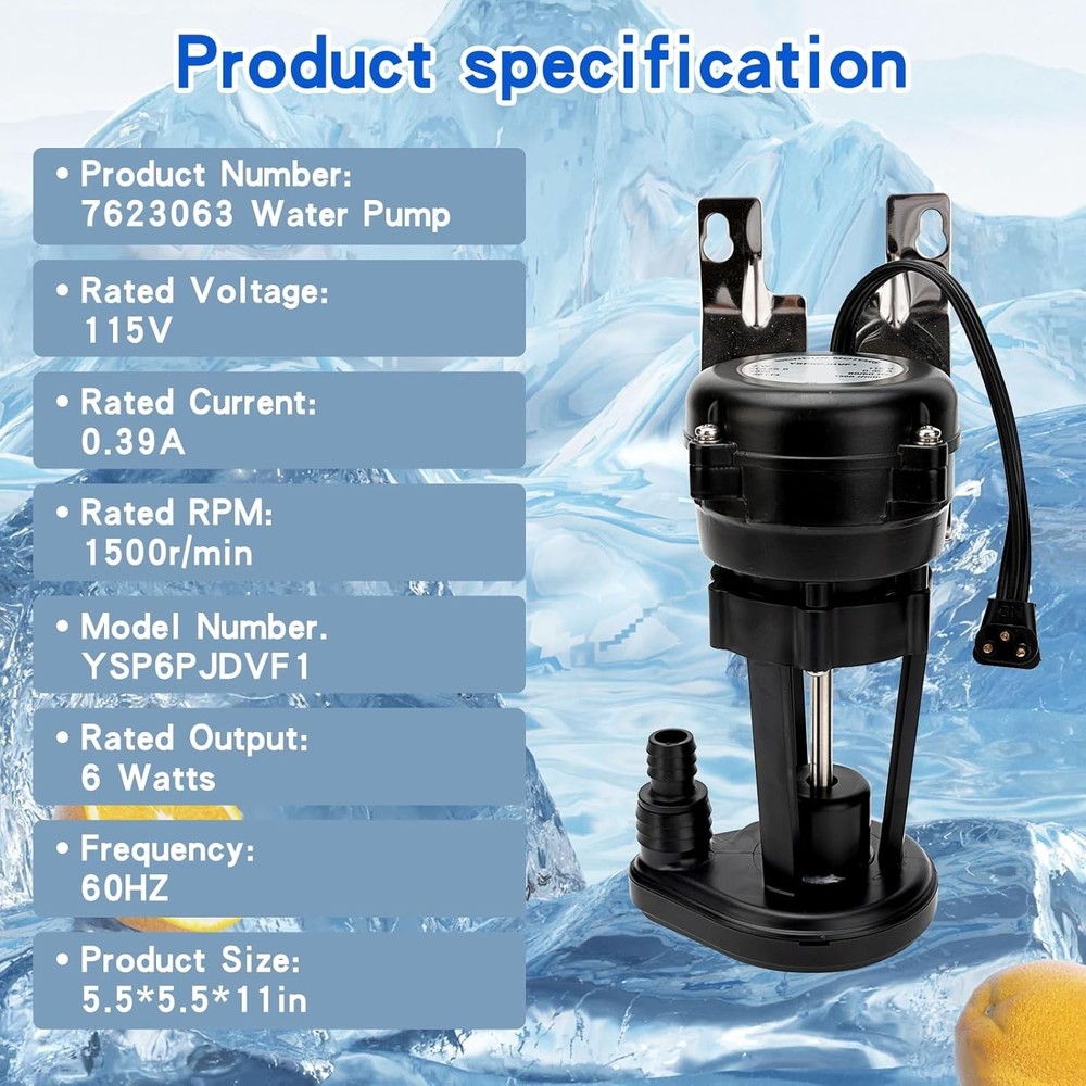Manitowoc Compatible 7623063 115v Ice Machine Water Pump