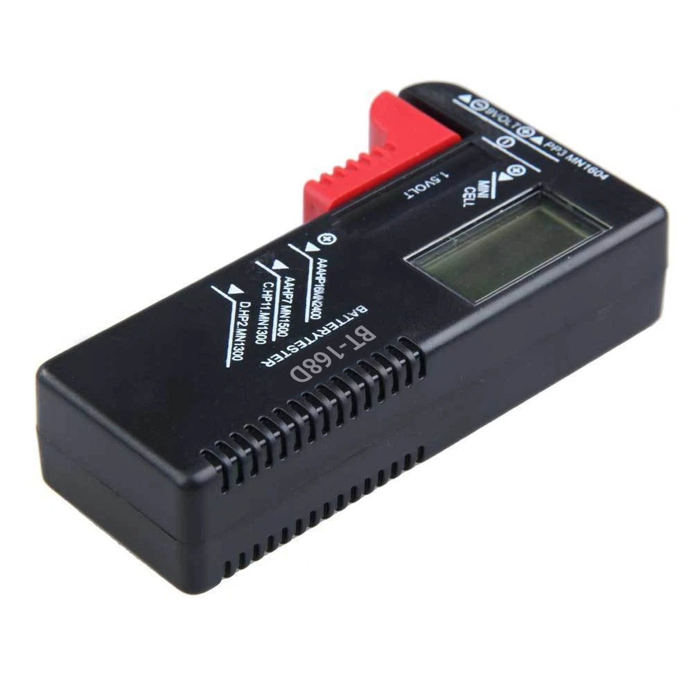 2 Pack Digital Battery Tester for AAA/AA/C/D/9V Universal Voltage Checker