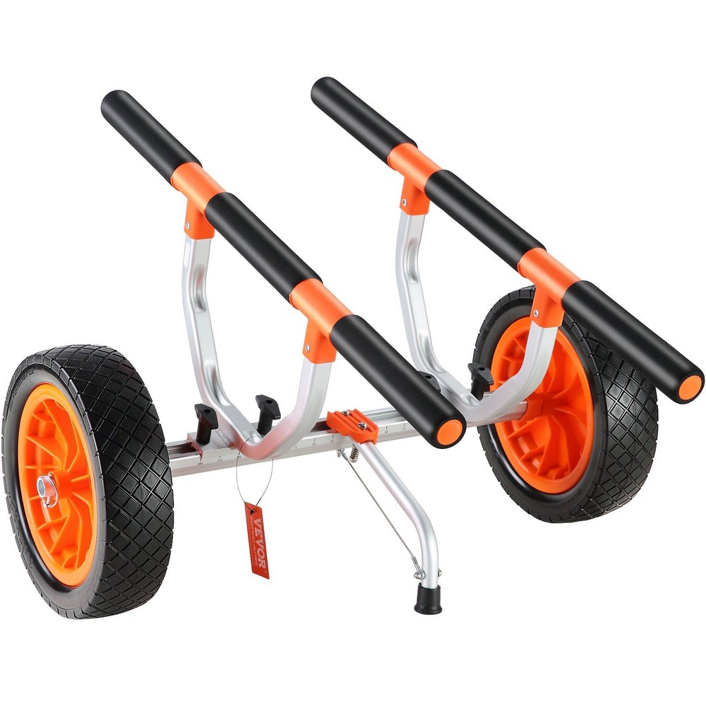 Rugged Kayak Carrier 350lb Support 12in Wheels Adjustable Base