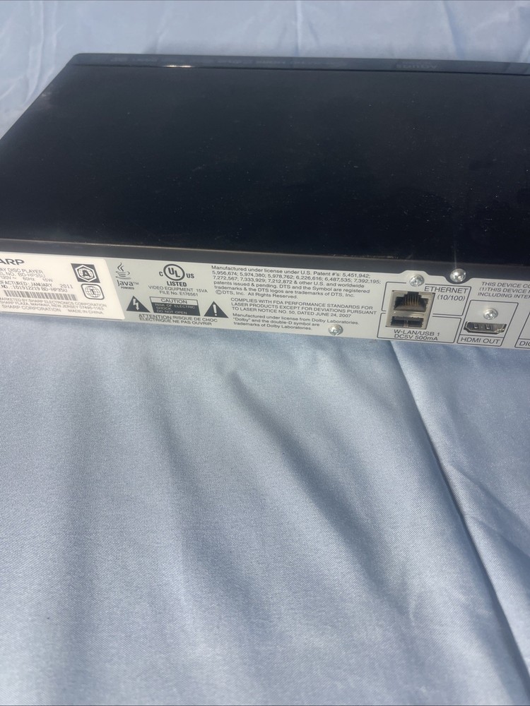 Sharp Aquos BD Blu-Ray Disc Player BD-HP75