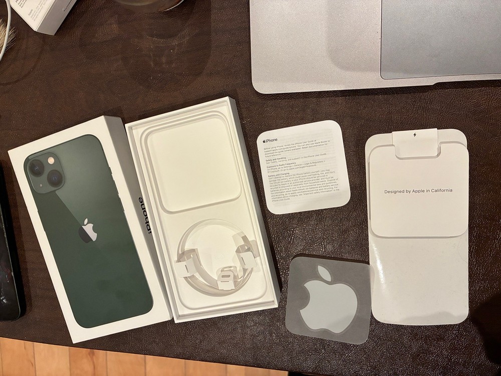 Apple iPhone 13 EMPTY BOX ONLY 256 GB Green MNG73LL/A ✅