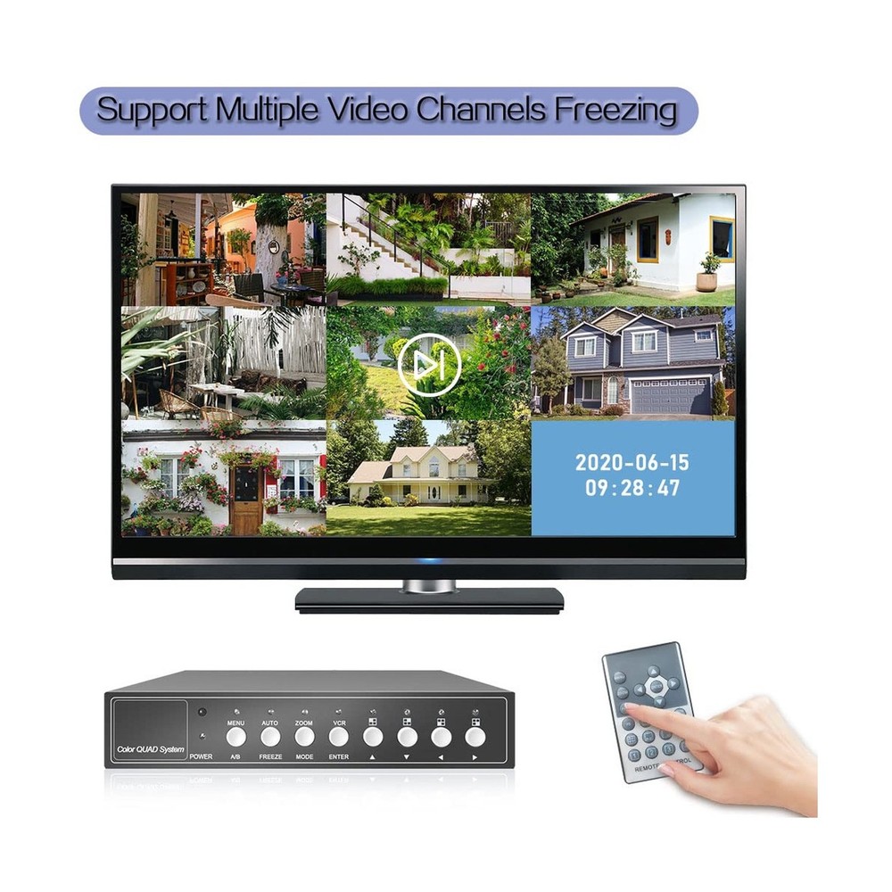 8Ch Non-Realtime Color Video Multiplexer Switcher Processor for CCTV Surveill...