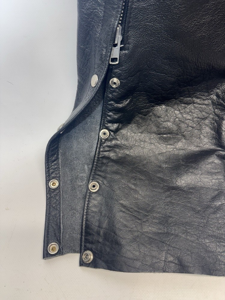 Interstate Leather Chaps Adjustable Size XL Motorcycle Biker Chaps