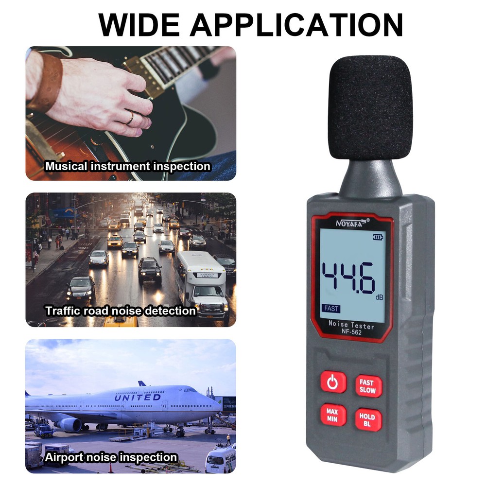 Digital Decibel Meter 30-130dBA Noise Meter Handheld Sound Level A Double Meter