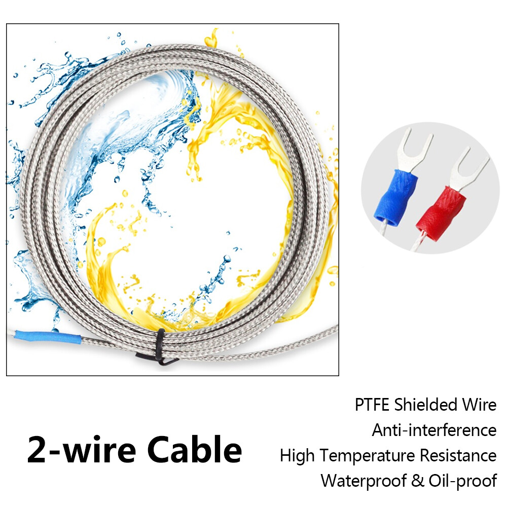 10pcs M6 x 1.0mm Threaded Temperature Sensor K-type Thermocouple Probe 2m Cable