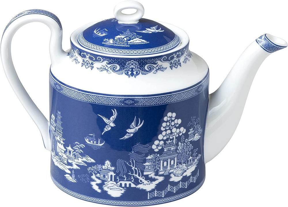 Grace Teaware Blue Willow Bone China Teapot
