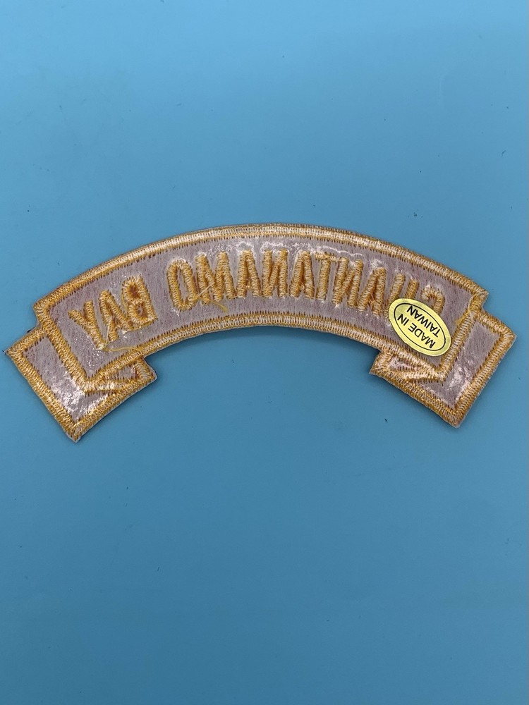 GUANTANAMO BAY Embroidered Red Shoulder Rocker Patch