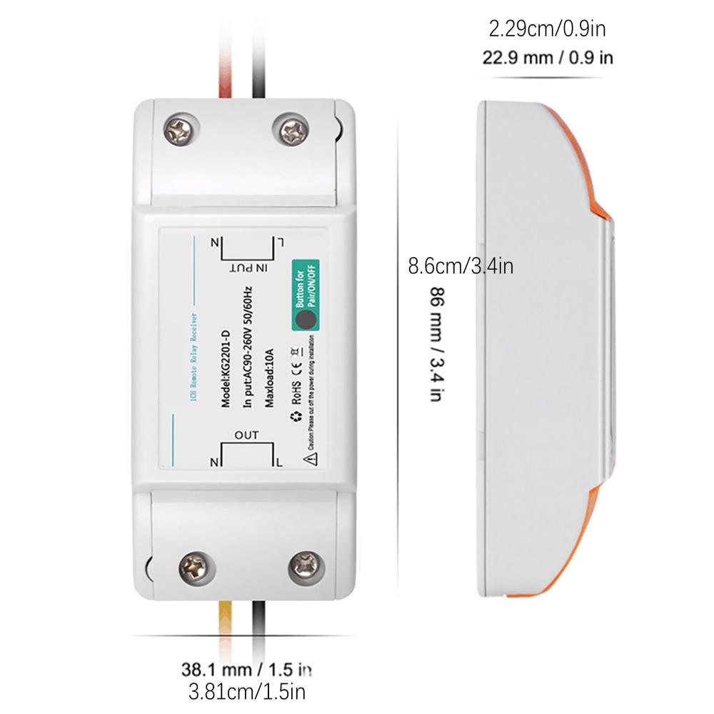 433MHz White Wireless Remote Control Light Switch Controller Accessories