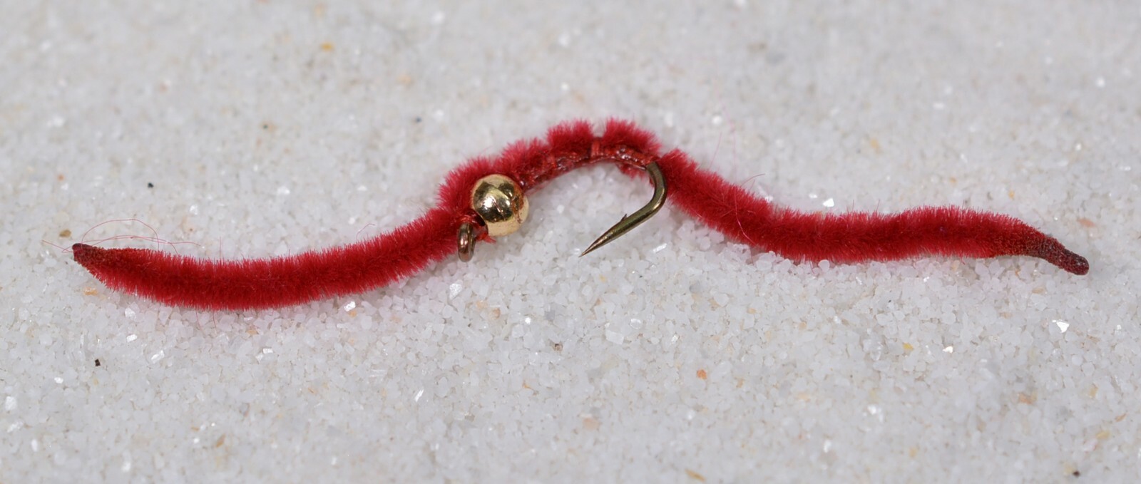 1 Doz Tungsten Bead San Juan Worm Nymph Fishing Flies - Mustad Signature Hook