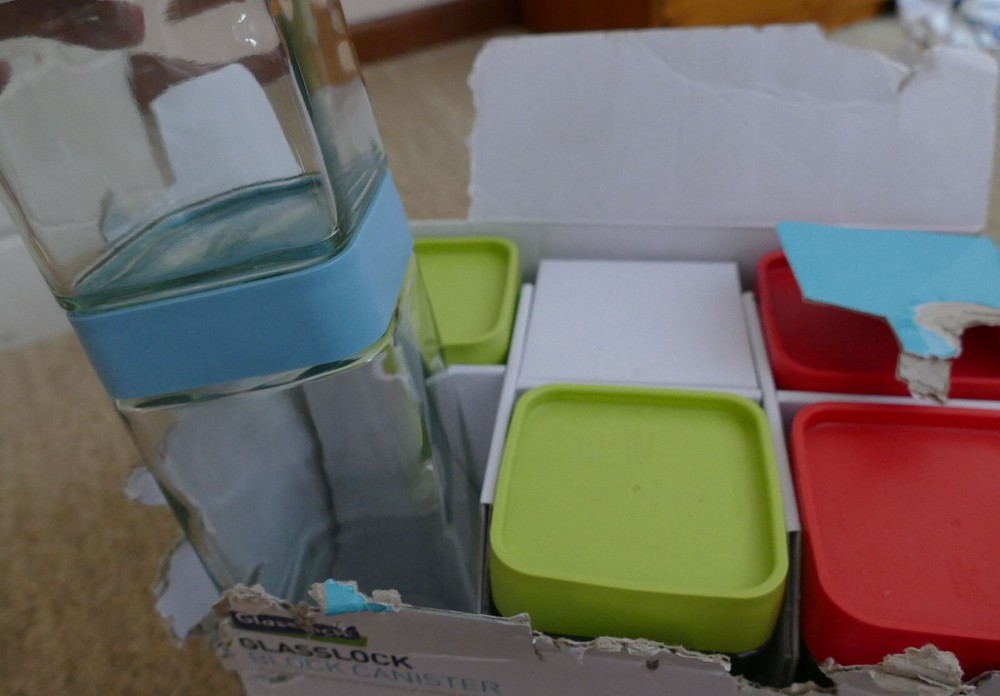 NIB 14 pc Glasslock Block Canister Set