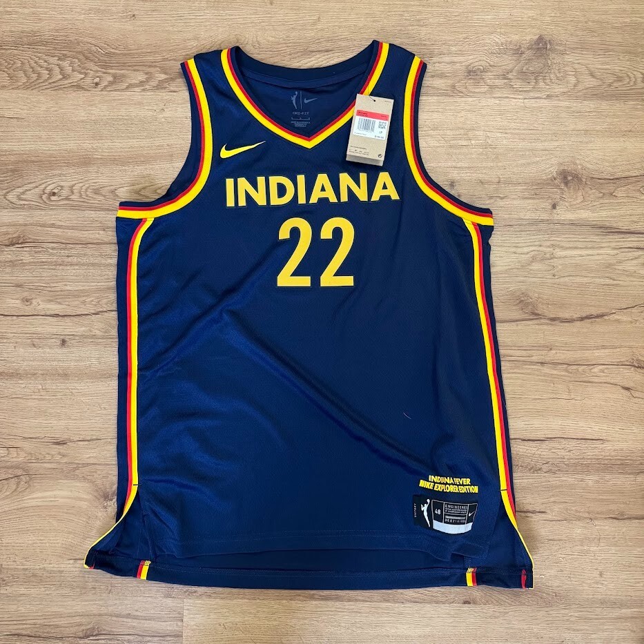 New Nike Caitlin Clark #22 Indiana Fever Jersey WNBA Explorer Victory Size Large