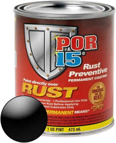 POR 15 SIMI GLOSS BLACK RUST PREVENTATIVE PERMANENT COATING PINT