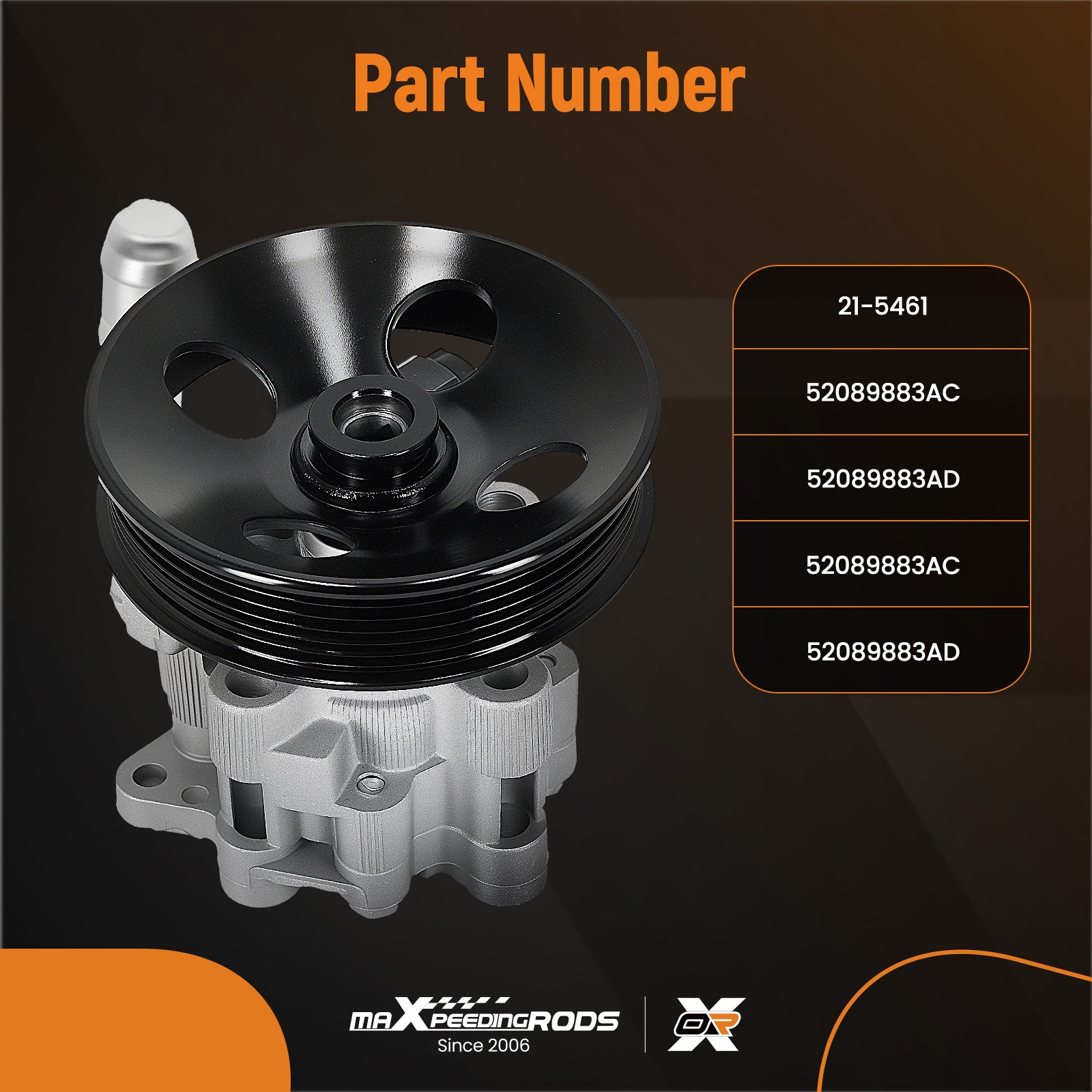 Power Steering Pump for Jeep Commander Grand Cherokee V8 5.7L 21-5461 2005-10