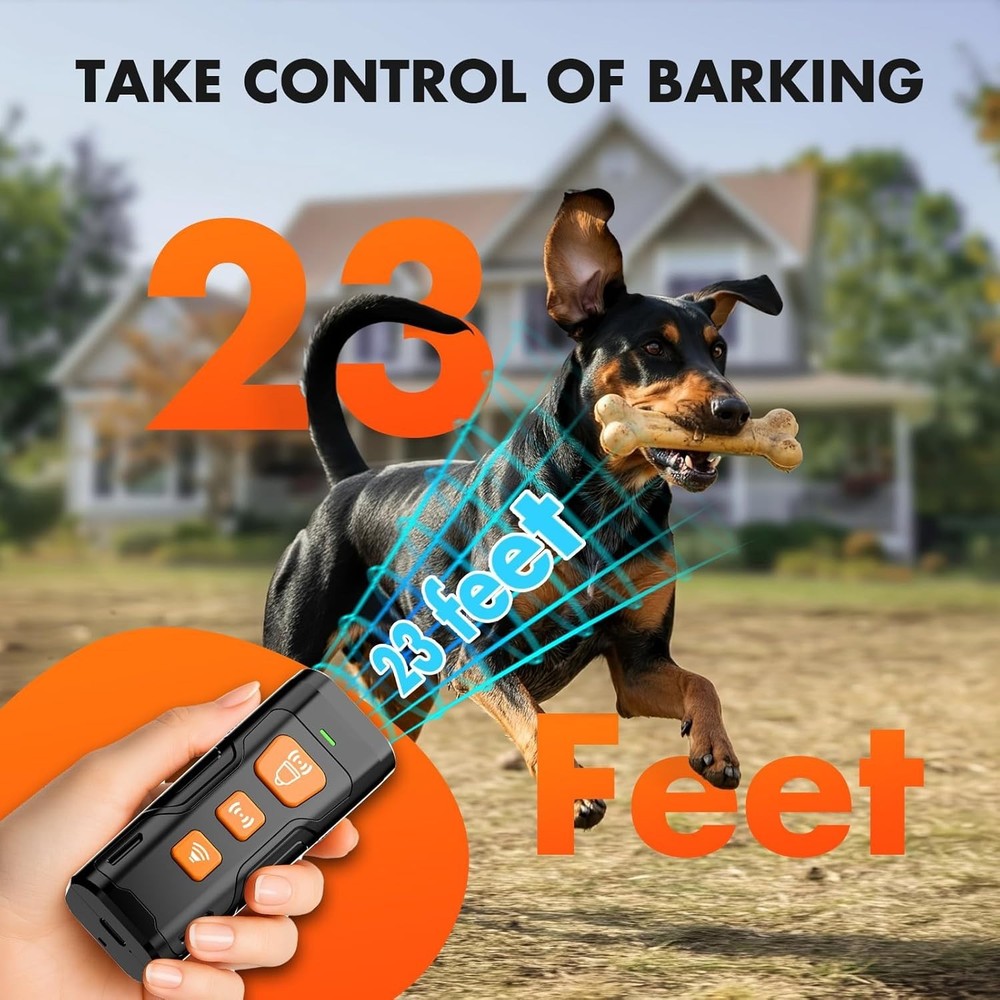 Portable Dog Bark Control Device - Fast Charging, Night Safety & 3X Coverage