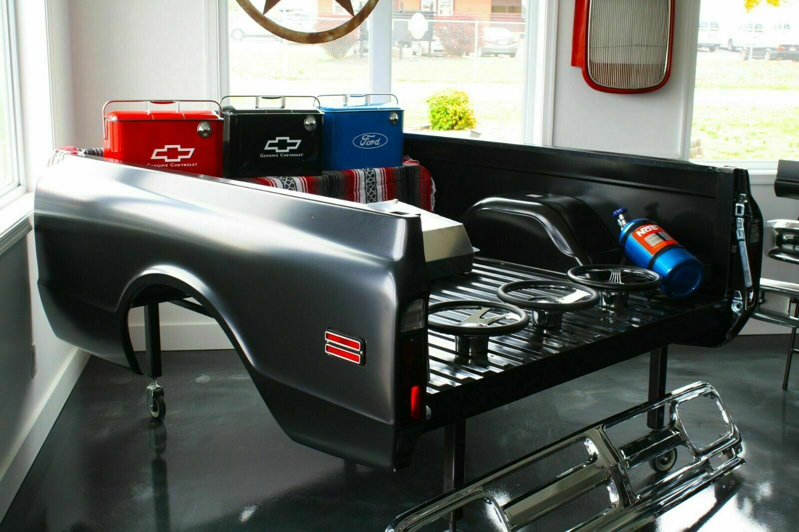 Black Chevy Vintage Drink Cooler Classic Genuine Chevrolet 50's 60's 70's Style