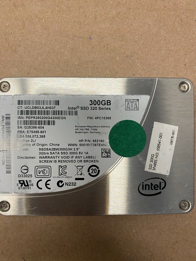 Intel 2.5" 300GB SSD SOLID STATE SSD Drive SATA, 320 series etc. mixed