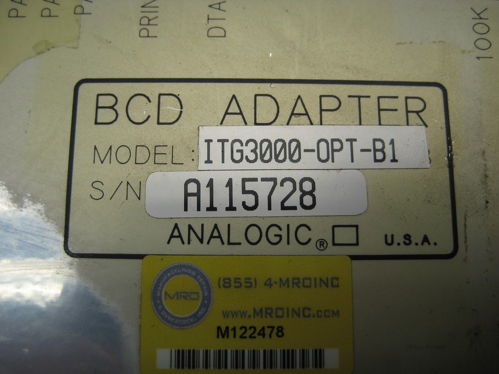 ANALOGIC ITG3000-OPT-B1 MODULE UNMP