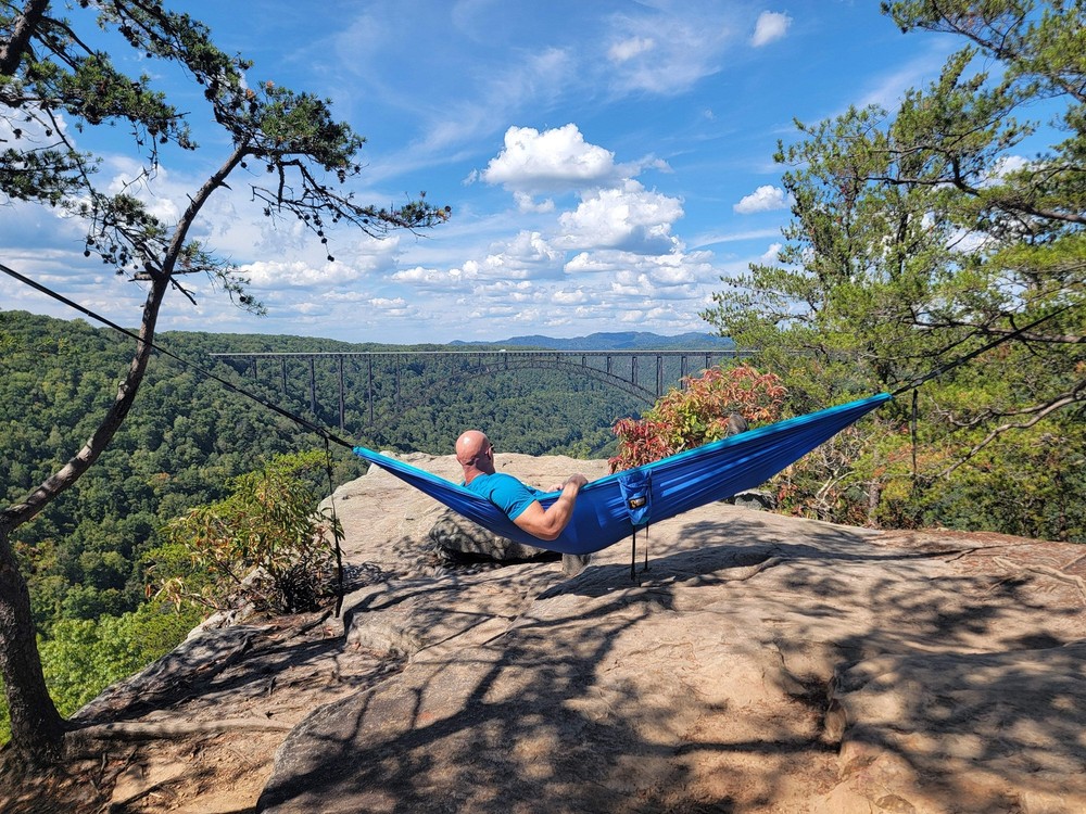 Mooseknuckle Outdoors Double Camping Hammock (Blue)