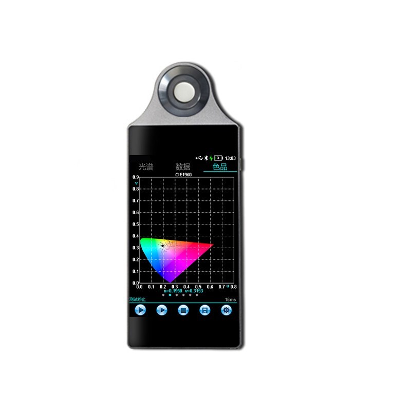 Handheld Spectrometer Spectral Illuminance Meter with 5-inch Touch Screen USB