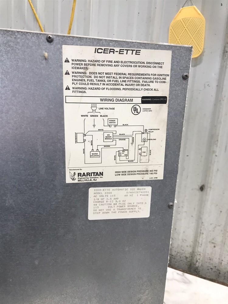 Raritan ICER-ETTE automatic ice maker ice cube machine 83SS