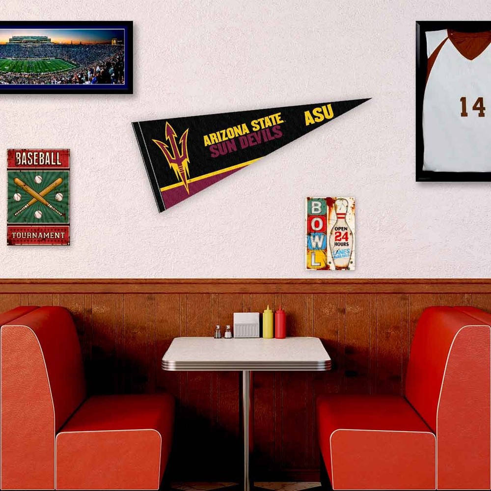 ASU Sun Devils Black 12x30 Felt Pennant