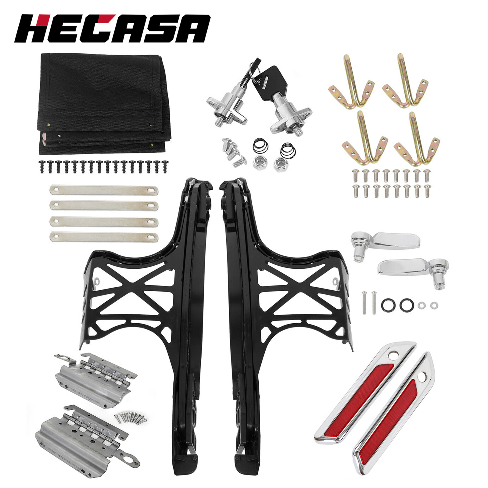 Hard Saddle bags Hardware Latch Hinge Lock Kit For Harley 2014-2023