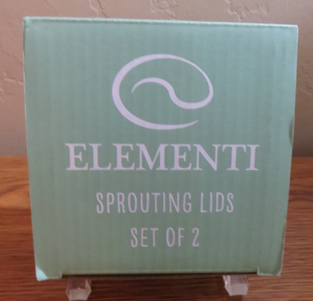 ELEMENTI Screen Mason Jar Sprouting Lids - 2-Pack Wide Mouth