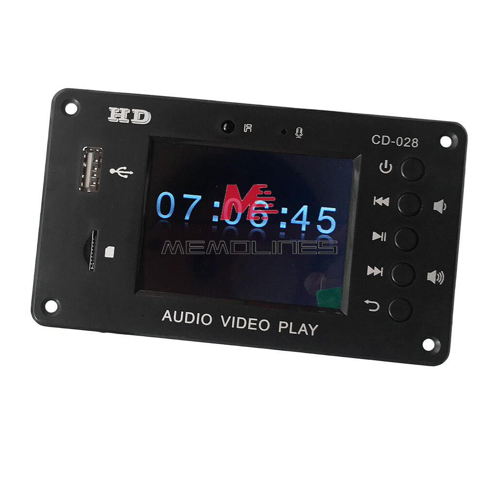 5v-24v 5.0 Bluetooth Call LCD Multimedia Playback 2.8'' MP5 Video Decoding Board