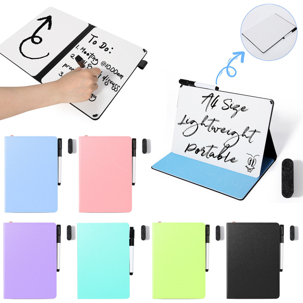Small Whiteboard Notebook,Portable Dry Erase White Board whiteboard notebook