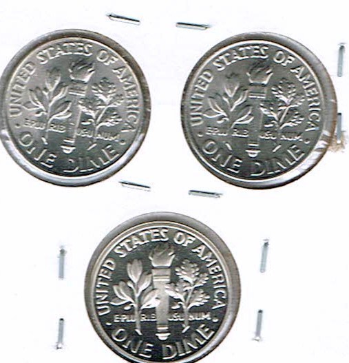 2005 Three Uncirculated Dime Types The San Francisco is From a Proof Set!