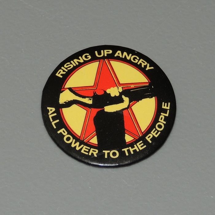 Rising Up Angry All Power to the People Youth Movement Cause Pinback Button