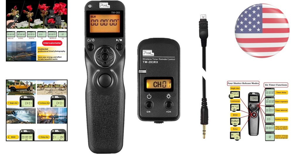 80m Wireless Remote Control TW283 for Olympus Cameras with Timer Functionality