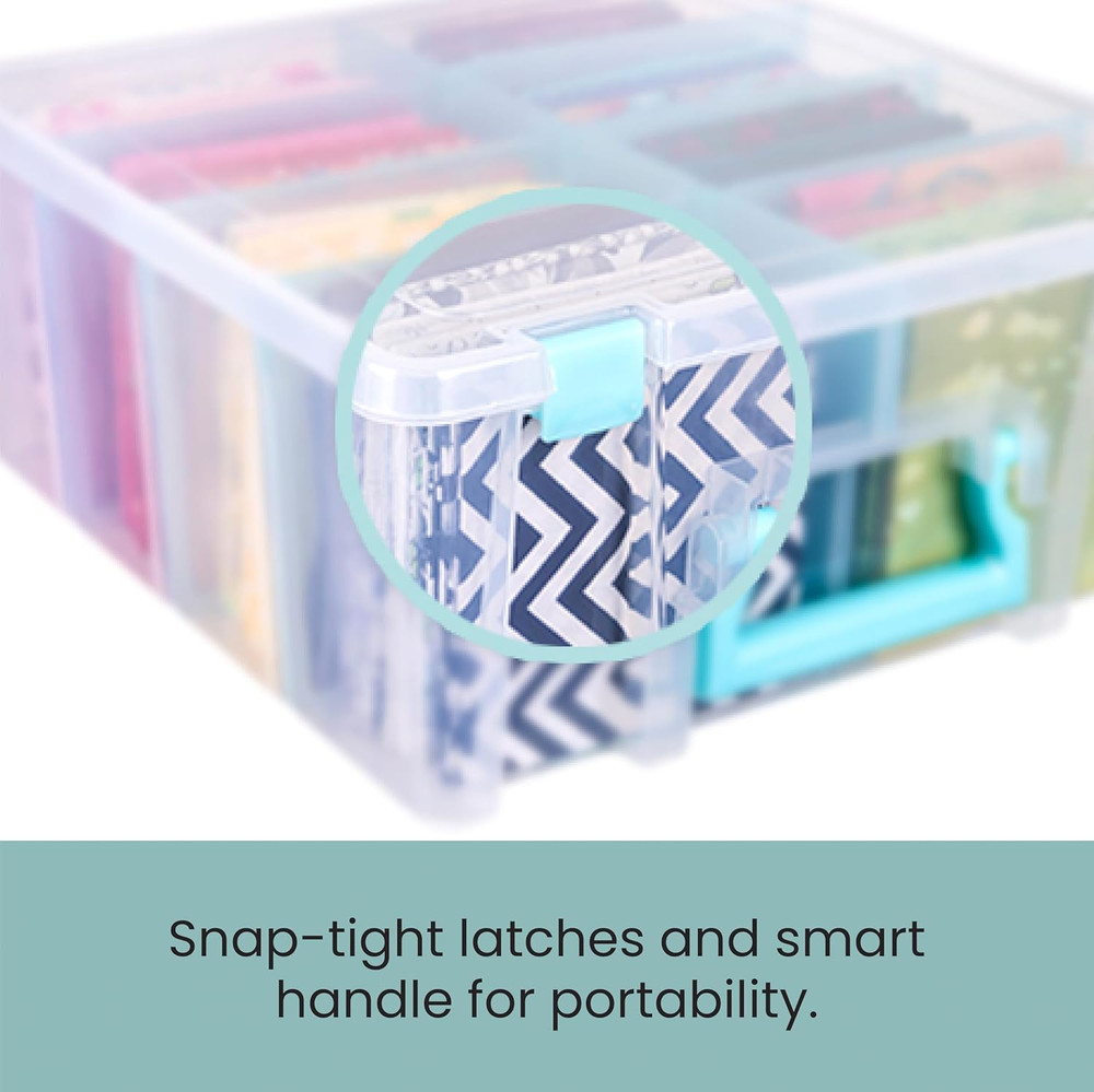 Super Satchel Double Deep Compartment Box - Art Storage with 8 Removable Compart