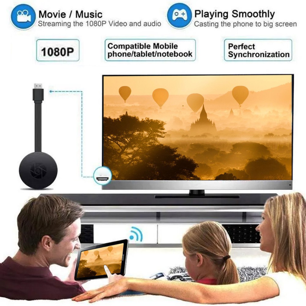 Phone Screen Projector Smooth Stable Output WiFi HDMI-compatible Wireless 1080P