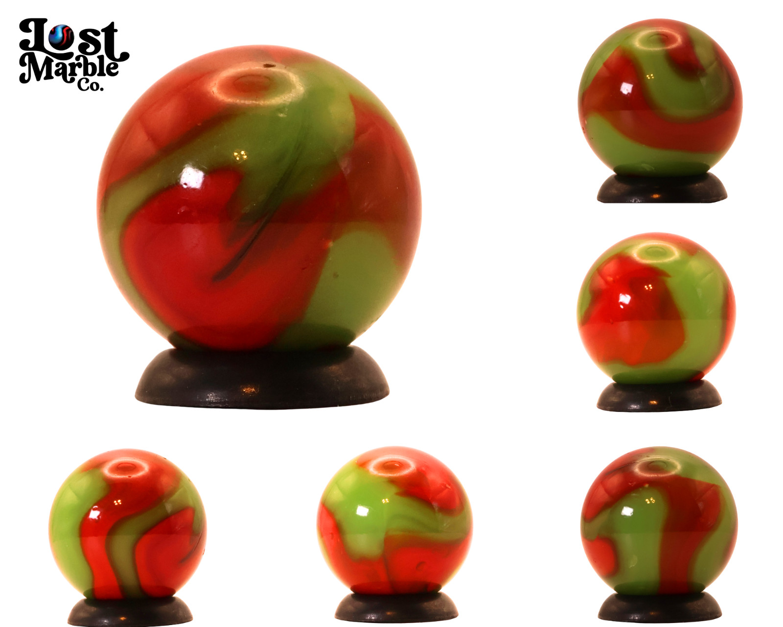 16.5mm Peltier Glass Co. NLR FLAMING Dragon Marble NM++