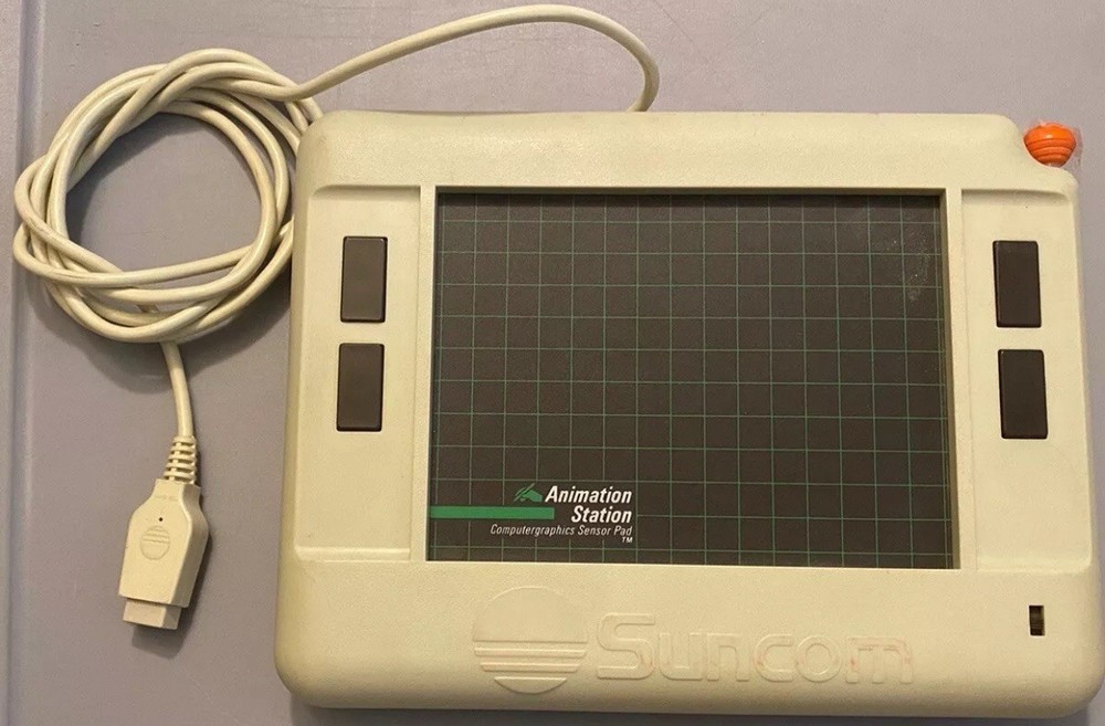 Suncom Animation Station Design Pad Commodore 64 Computer w/ Stylus RARE !