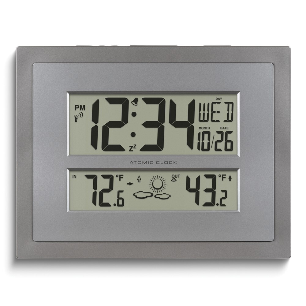 Silver-tone Digital Atomic Clock