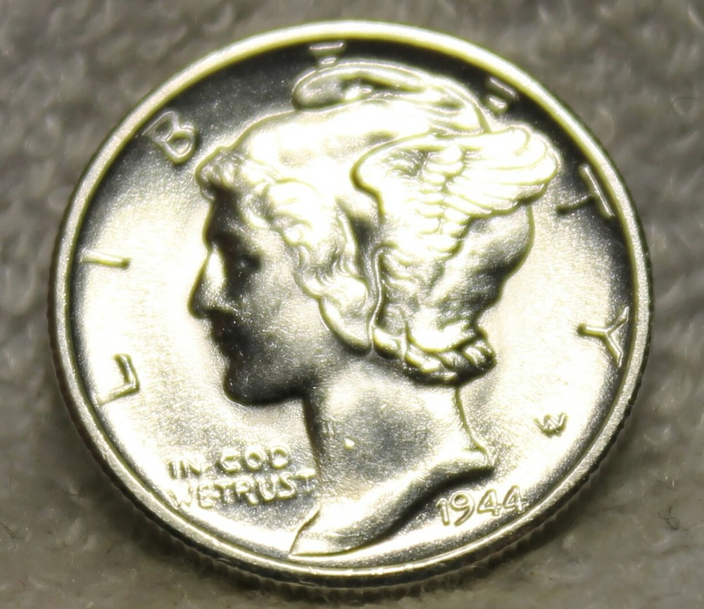 1944S uncirculated mercury dime