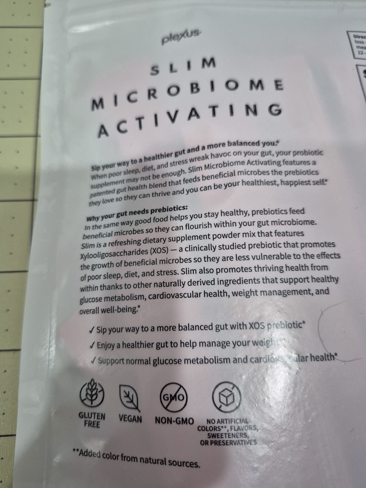 Plexus SLIM 30 Microbiome Activating Packets Raspberry Lemon Watermelon 08/27 A6