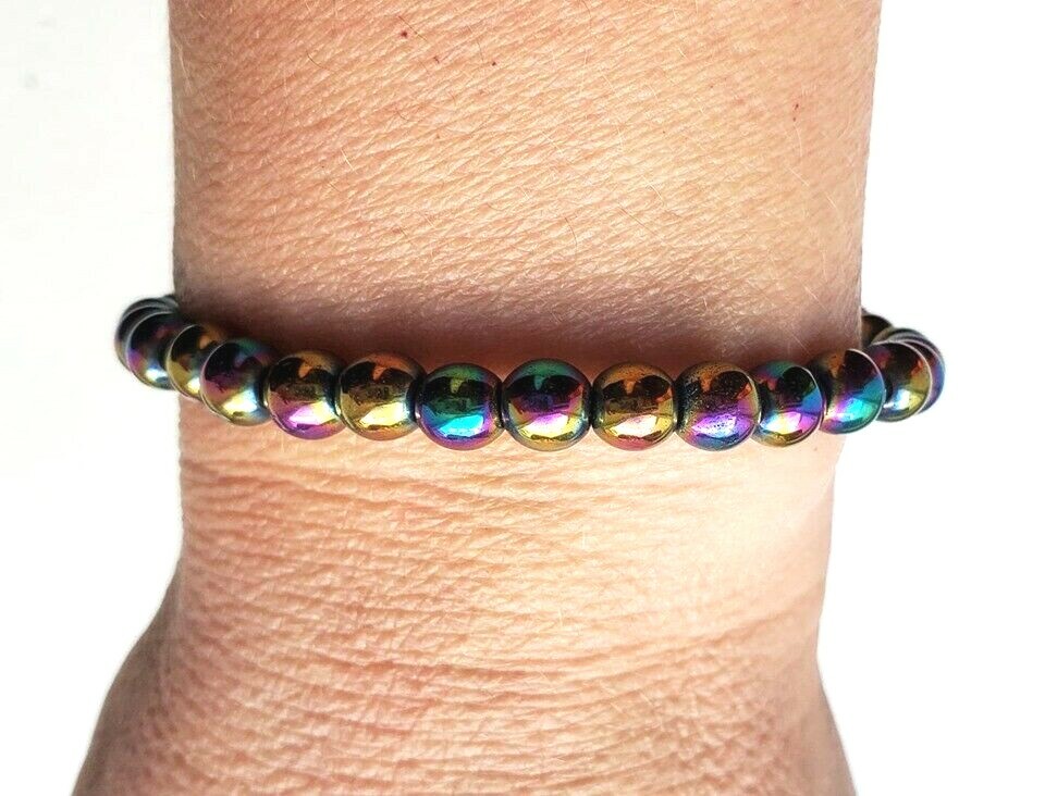 Hematite Aura Stretch Bracelet