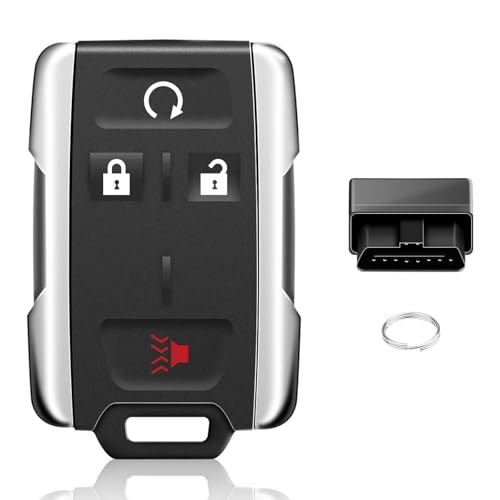 4 Buttons Keyless Entry Remote Key Fob Replacement for 2014 Silver frame 1PCS