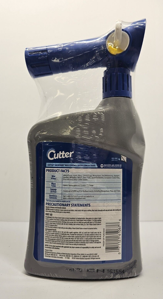 2X - Cutter Backyard Bug Control Spray Concentrate w. Hose End Sprayer 32 fl oz