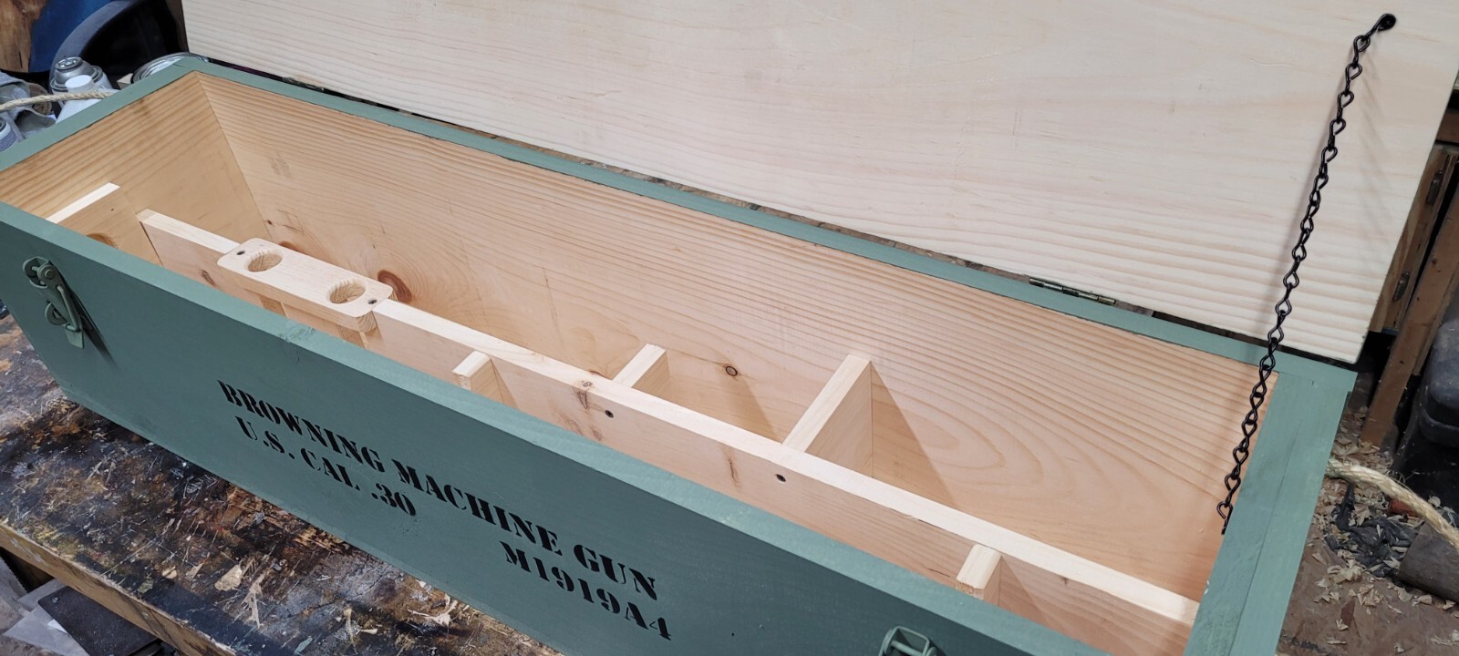 M1919A4 transit case/ wooden crate