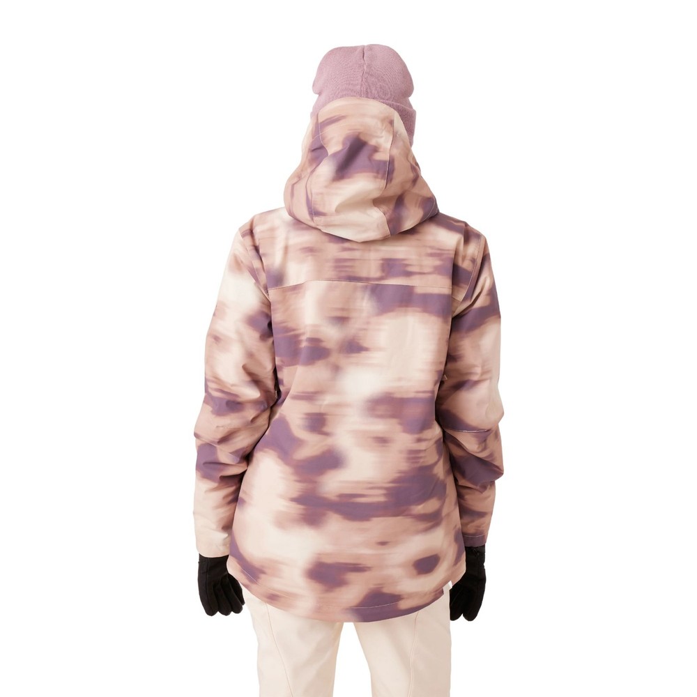 Roxy Jetty Print Women's Winter Jacket, Tan Combo, Small