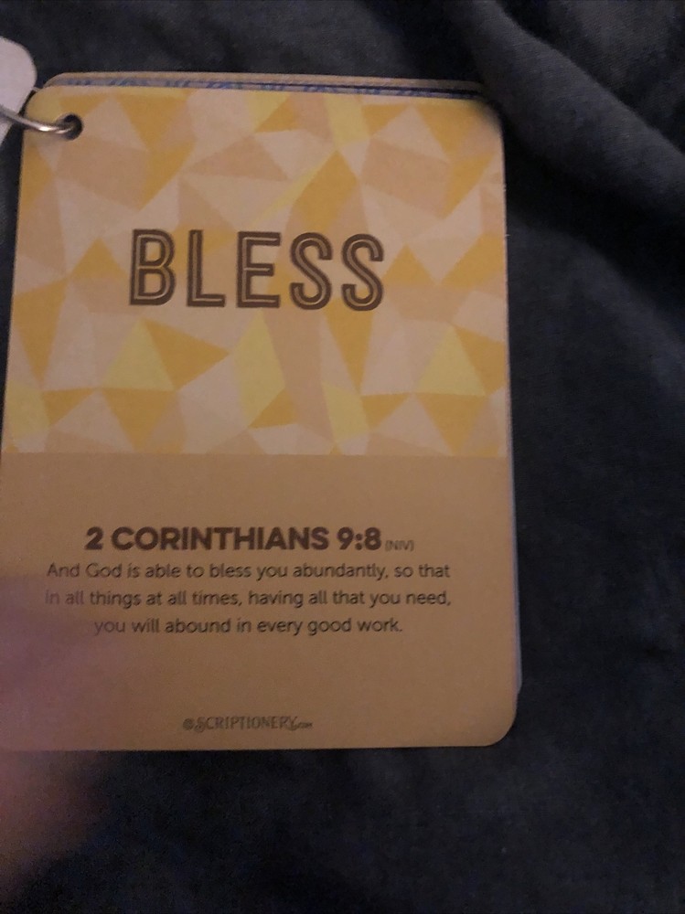 Scriptionery - Go forth Scripture Truths 20 Bible Verses Cards on a ring