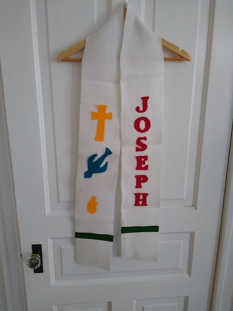 Confirmation Stole 1970's 75" Vintage