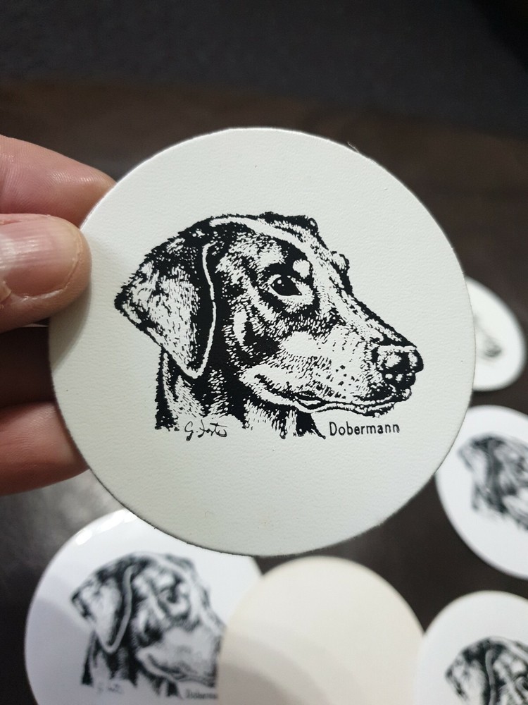 Dobermann set - Magnets / Stickers and coasters x 4