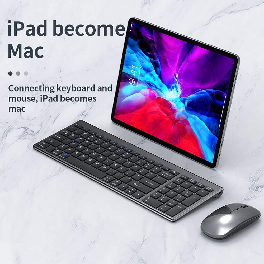 Wireless Keyboard And Mouse bluetooth Dual-mode Slim Rechargeable Typing Silent