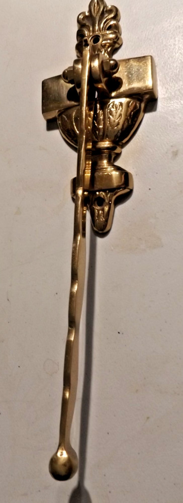 UNIQUE Solid Brass Door Knocker Vintage, never installed 12" Long 3" Wide