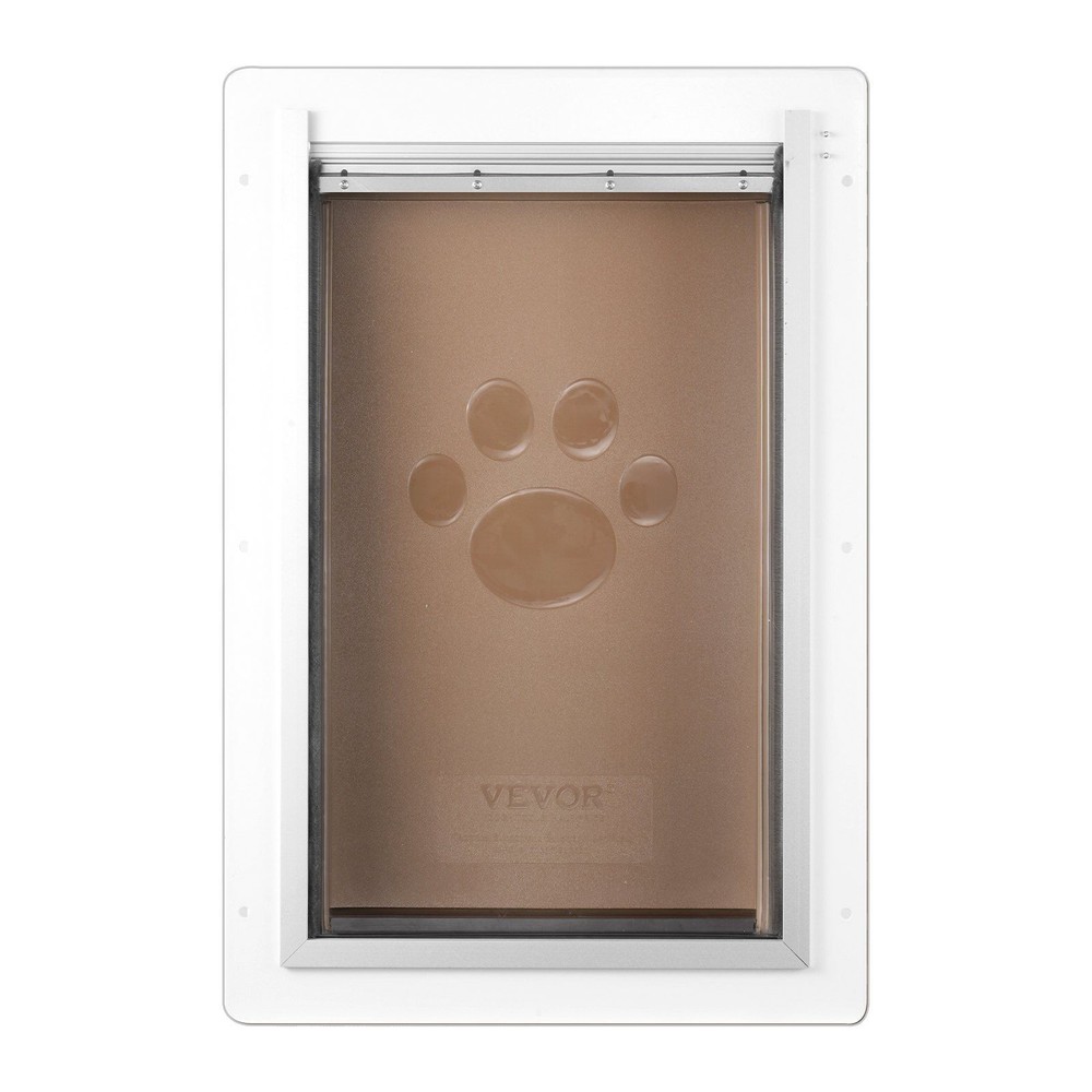 Quick Install Pet Door with Pre Marked Template and Secure Frame Black